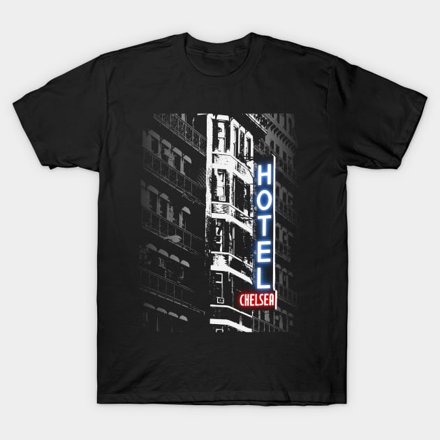 Hotel Chelsea NY 2 T-Shirt by MorvernDesigns